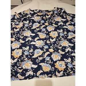 Croft & Barrow Women's Floral Top Tee Shirt Size 3X, 3/4 Sleeve, 100% Cotton